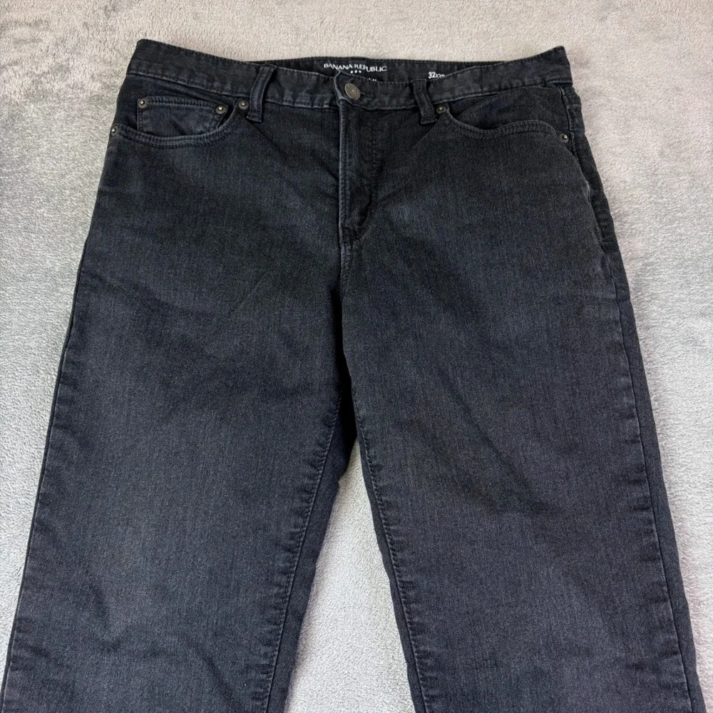 Banana Republic Mens 32x32 Gray Travel Jean Slim Fit Denim Pants Minimalist